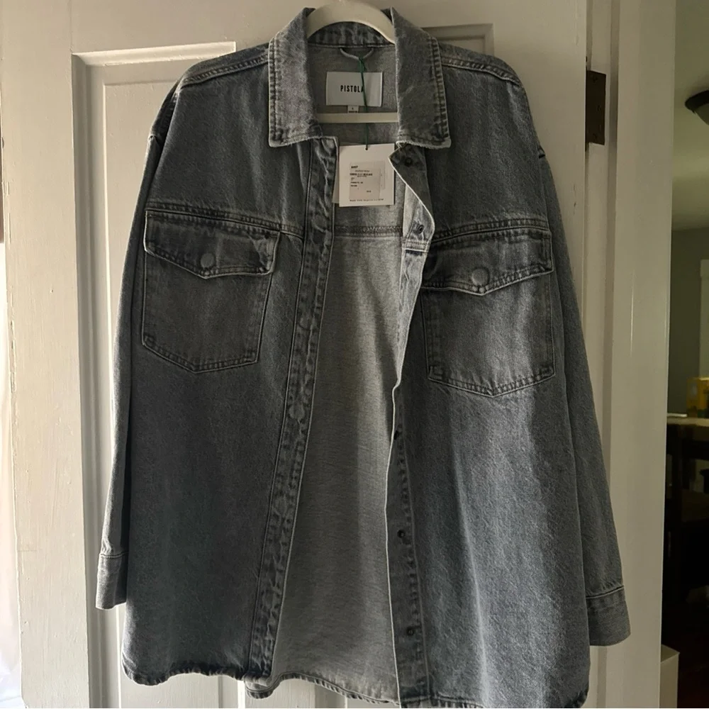 Pistola Mandy Oversized Denim Shacket Paloma - Picture 6 of 9